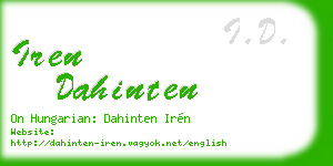 iren dahinten business card